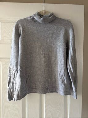 Women's Light Gray Turtleneck Sweater